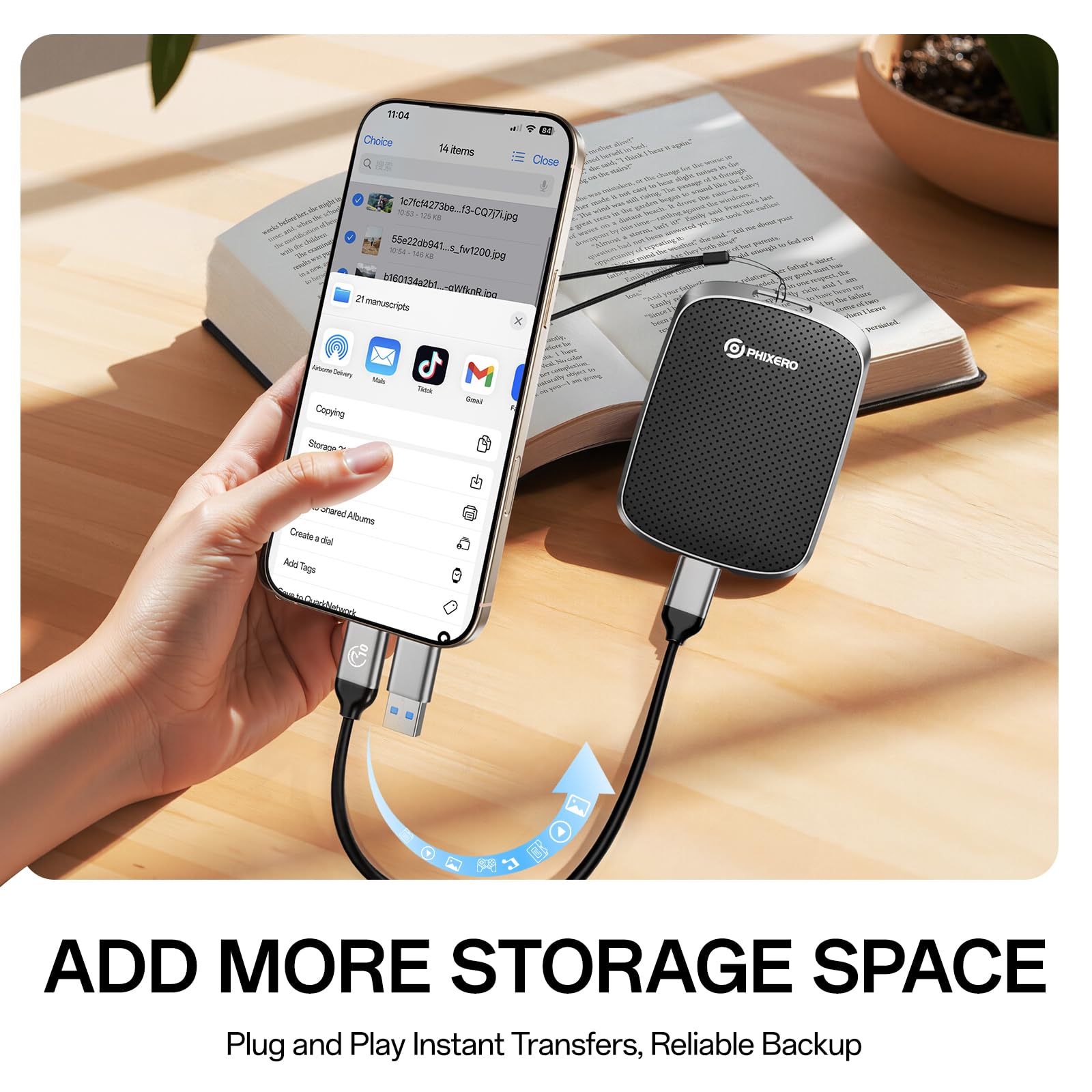 Amazon.com: PHIXERO Portable External SSD 2TB Up to 550MB/s, USB